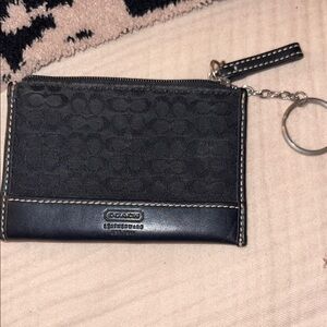 Coach Black and Gray Coin Pouch